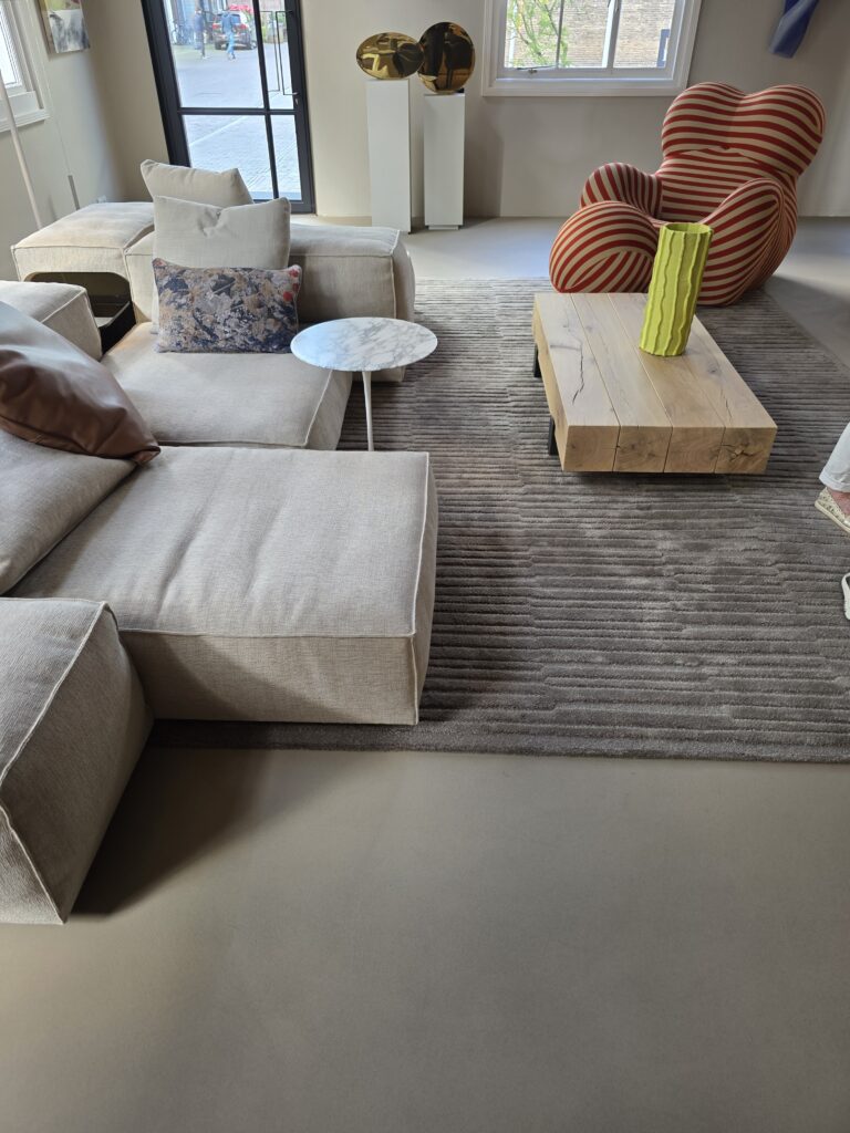 Modern living room with unique furniture