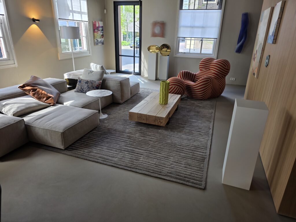 Modern living room with unique furniture