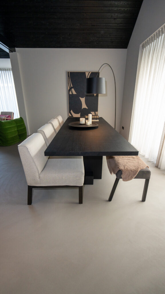 Modern dining area with minimalist decor
