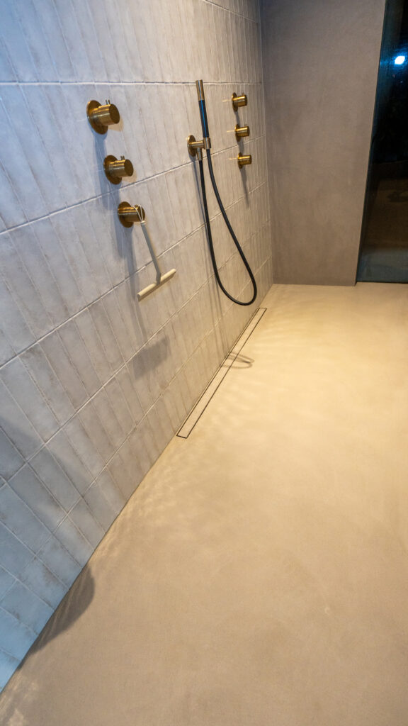 Modern bathroom with stylish fixtures
