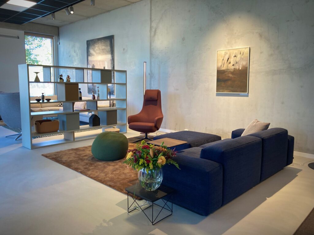 Modern living room with stylish furniture