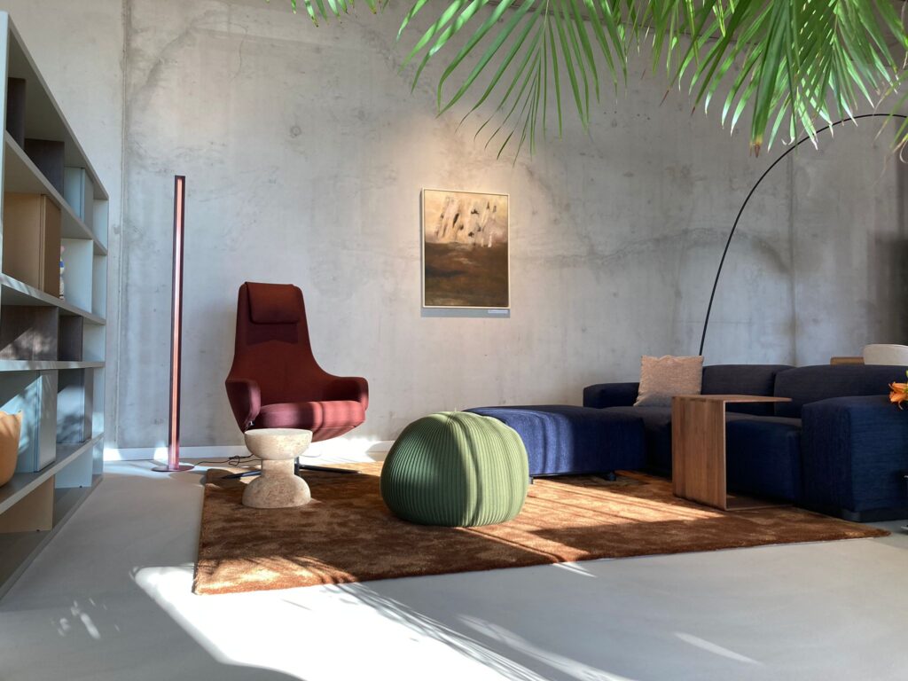 Modern living room with stylish furniture