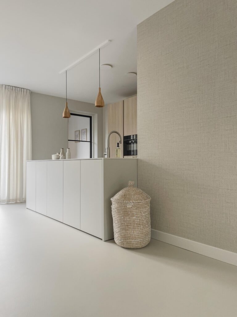 Modern kitchen with minimalist design.