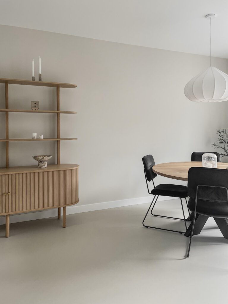 Modern dining area with minimalist decor