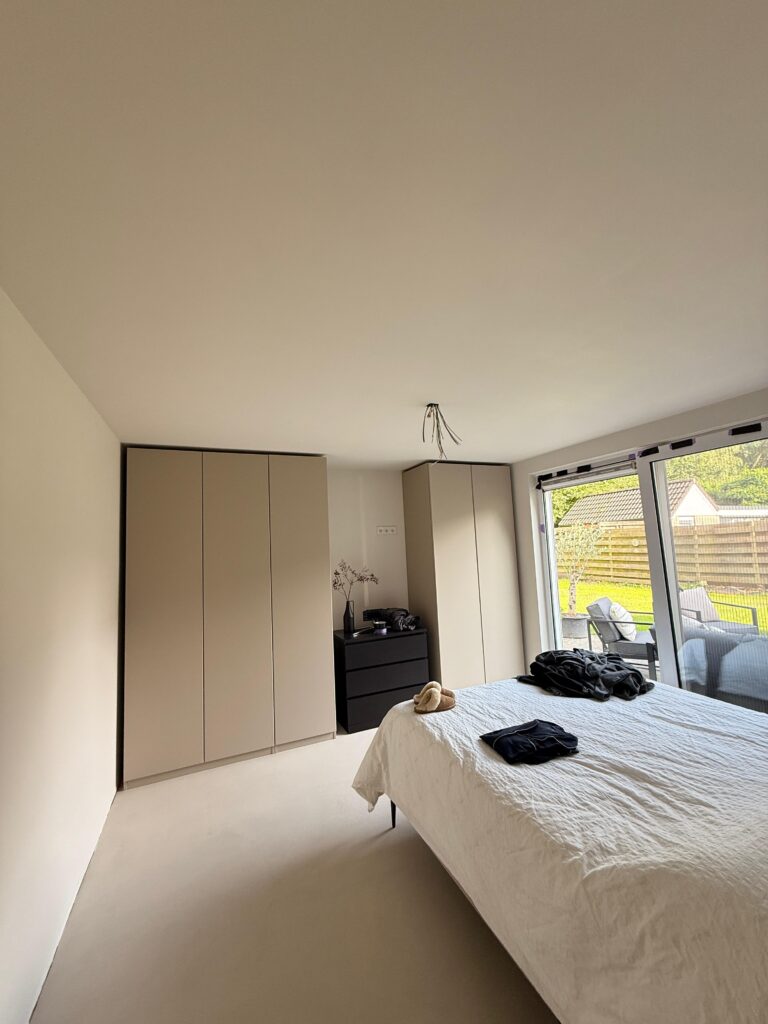 Minimalist bedroom with natural light