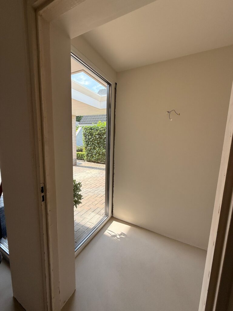 Bright entryway with large window